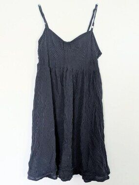Converse One Star Babydoll Dress Size S Pinstripe black and grey